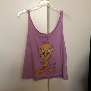 Six Flags Looney Tunes Tweety Bird Tank Top Shirt